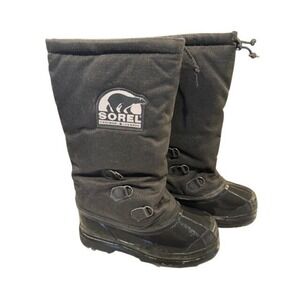 Sorel Glacier III Mens Black Waterproof Winter Snow Boots Size 7 New in Box